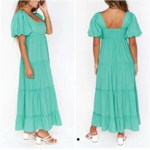 Like new! Show me your mumu Linds dress in Parakeet Linen